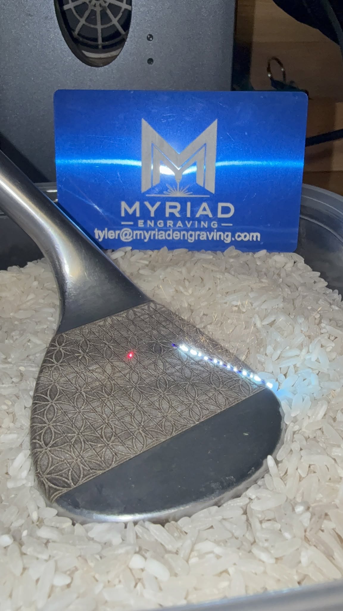 Golf club engraving