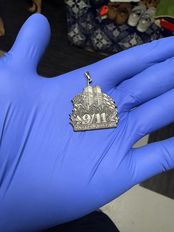 A memorial necklace to honor 9/11 victims